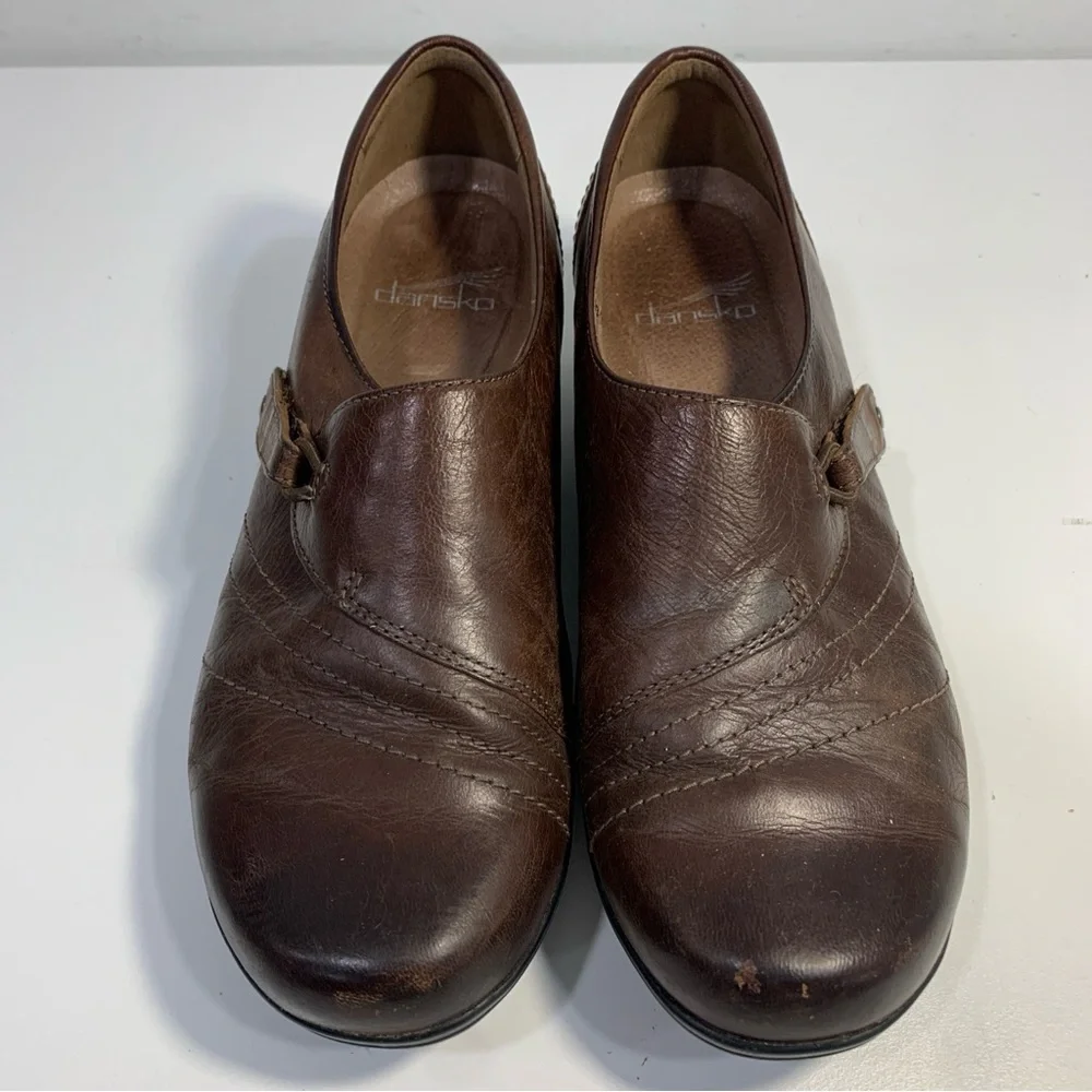 Dansko Franny Women's Slip On Loafers Comfort Shoes Size EU 37 US6 Leather Brown - Picture 9 of 14